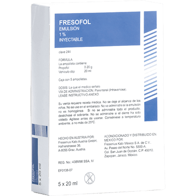 FRESOFOL 1% (PROPOFOL) 200mg/20ml MARCA FRESENIUS