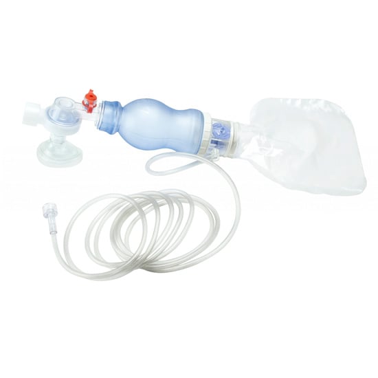 RESUCITADOR CON MASCARILLA Y DESVIADOR DE FLUJO DESECHABLE PEDIATRICO MCA. HUDSON