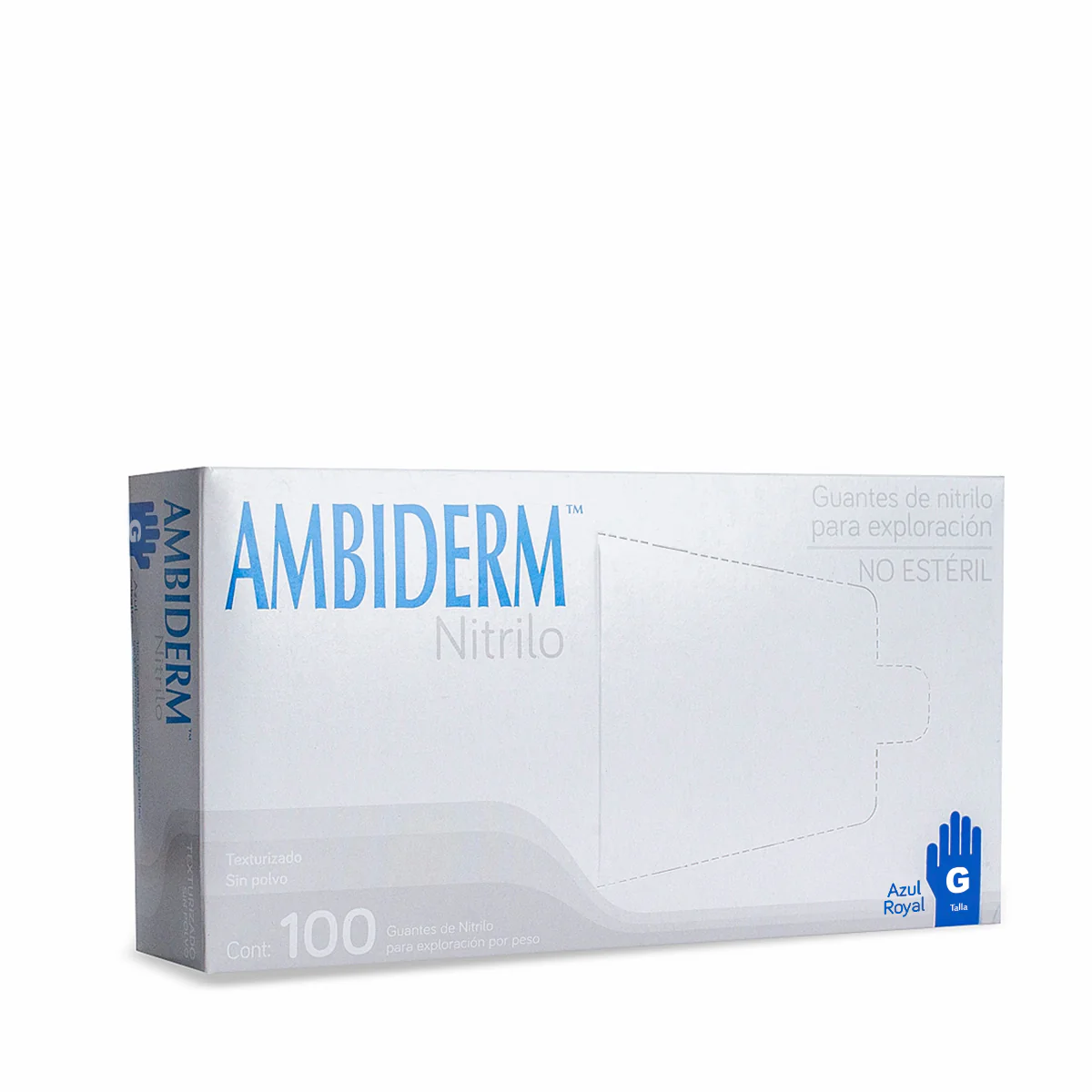 GUANTE NITRILO AZUL ROYAL GRANDE AMBIDERM