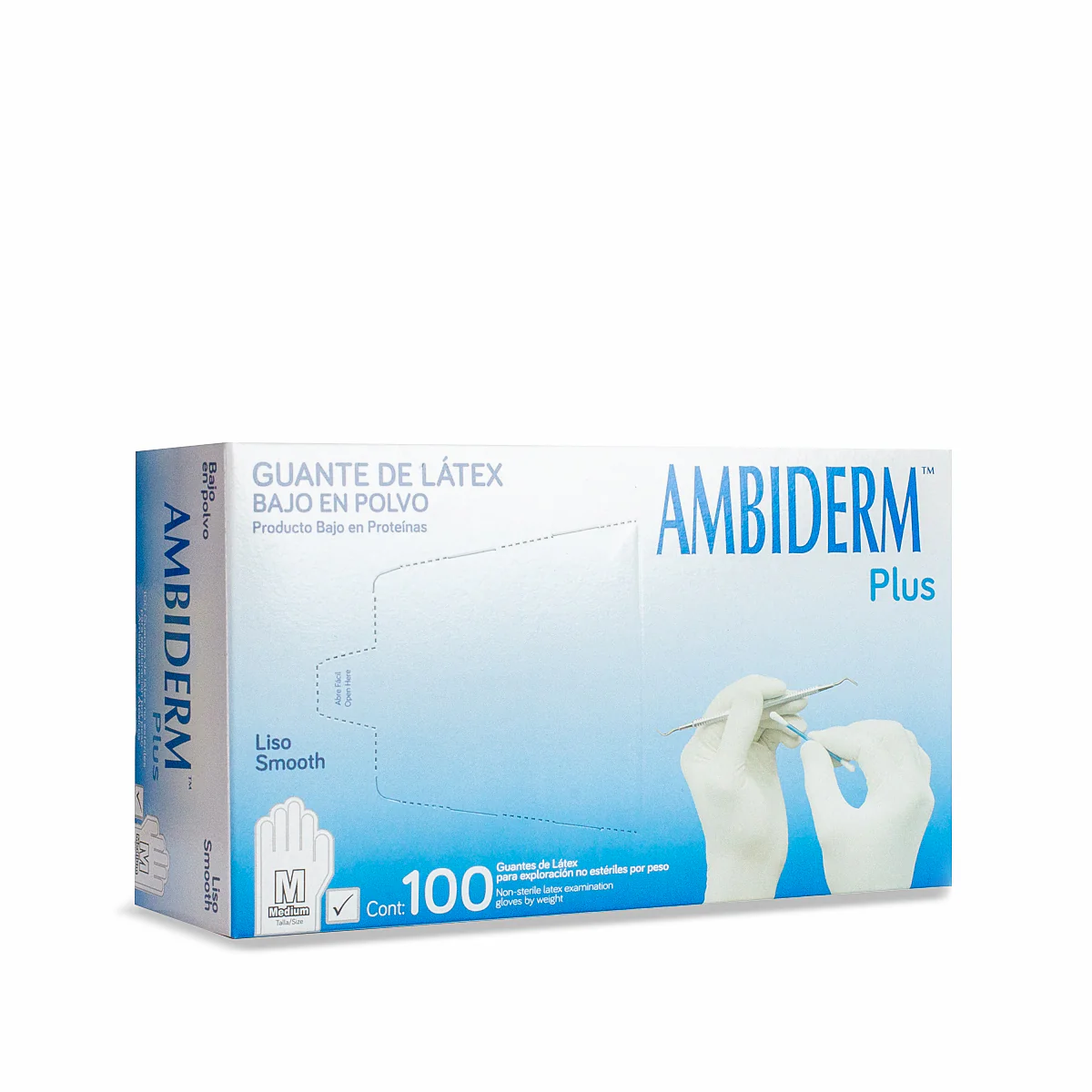 GUANTE NO ESTERIL PLUS MEDIANO AMBIDERM
