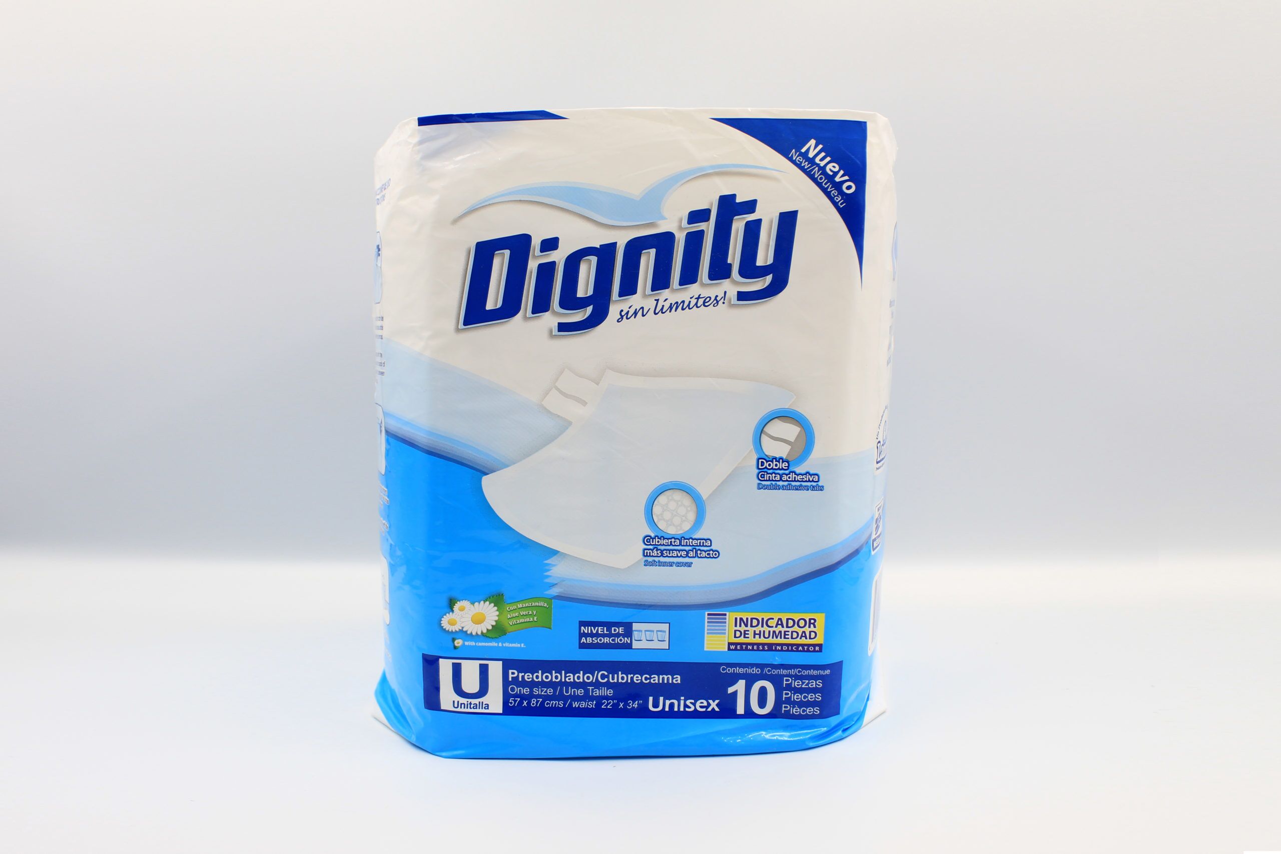 PAÑAL SIN ELASTICO CUBRE CAMA C/10 DIGNITY